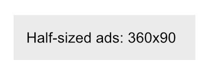 Small ad space sizing 360x90